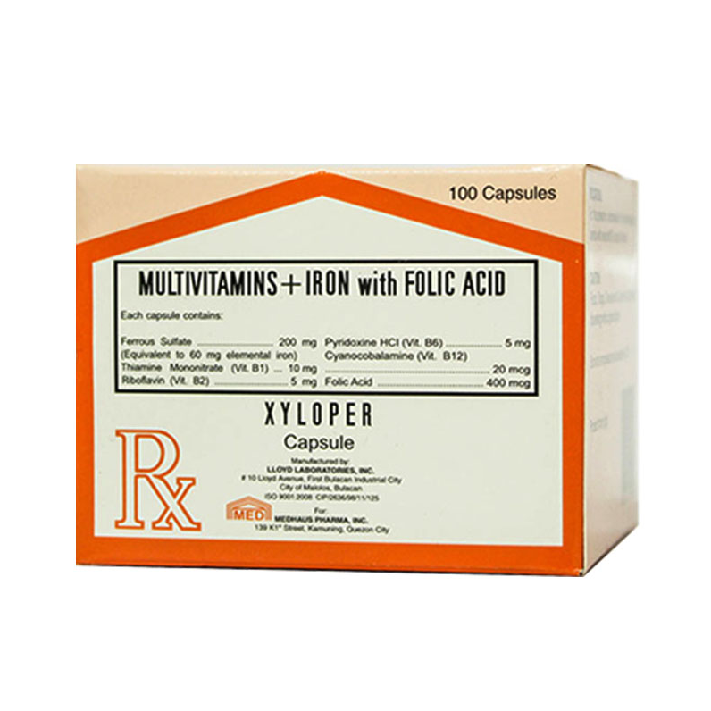 XYLOPER Multivitamins / Iron / Vitamin B9 (Folic Acid) Capsule 1's